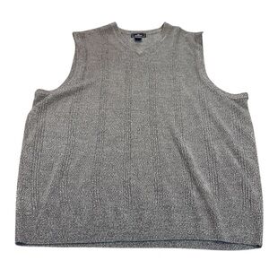 DOCKERS Men's Gray Ribbed Sweater Vest‎ Size XL